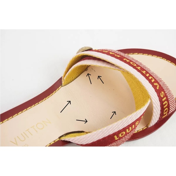 Louis Vuitton Vintage Double Strap Mule Heels In Burgundy Red - Women's EU 36.5 - Picture 14 of 16